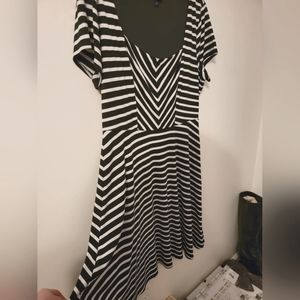 Torrid dress size 1. Black with white stripes.